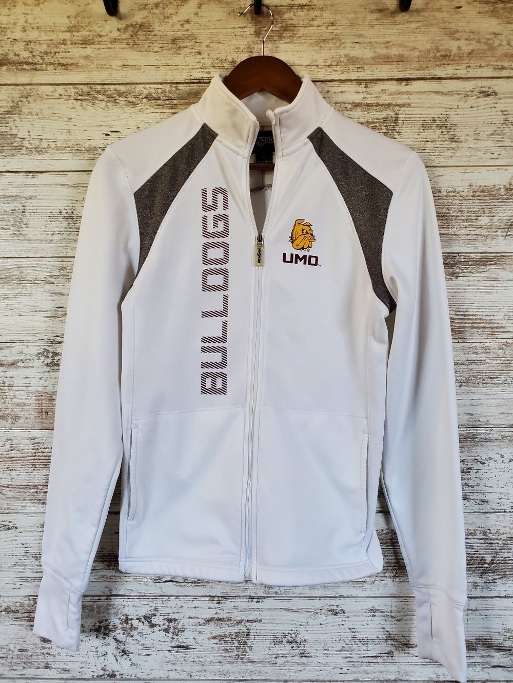UMD Bulldogs White Full Zip Track Jacket JanSport